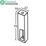 زیر سری میله رگال سقفی مستطیل fantoni J403 J405