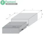 کشو ایمنی با قفل اثر انگشت داخل کمد و میز فانتونی | کد J407 / J408 | عرض 480 و 580 میلی‌متر
