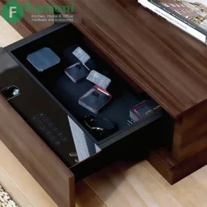 کشو ایمنی با قفل اثر انگشت داخل کمد و میز فانتونی | کد J407 / J408 | عرض 480 و 580 میلی‌متر