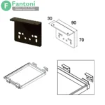 بست اتصال اکسسوری ریلی بست ال زیر سقف جهت نصب رانر ریل fantoni J483