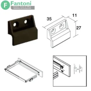 بست اتصال اکسسوری ریلی بست ال زیر سقف جهت نصب رانر ریل fantoni J483