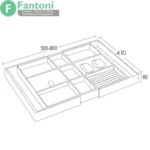 باکس چرمی مشبک کامپکت فرنچ استایل فانتونی | قابل تنظیم یونیت 600 تا 900
