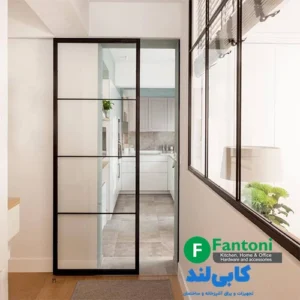 مکانیزم وال هنگ تک درب پروفیل آلومینیومی K110 | بدون ریل کف | سری WallHang