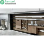 مکانیزم درب ریلی تاپ الین توکار با آرامبند فانتونی C701 | دو درب | طول 2400 میلی‌متر