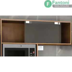 مکانیزم هوایی درب ریلی شیشه ای توکار فریم لس با آرامبند C722
