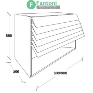 مکانیزم هوایی درب کرکره ای (کالیمر اسمارت) فانتونی fantoni C851 , C852, C861, C862
