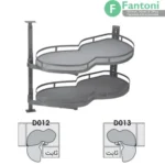 سینی دو طبقه چرخشی کابینت کنج فانتونی با تخفیف D012 و D013