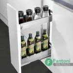 سوپر جا بطری زیر صفحه تمام استیل دو طبقه ریل از کف با آرام‌بند | سری F فانتونی F041-F042-F043-F141-F142-F143