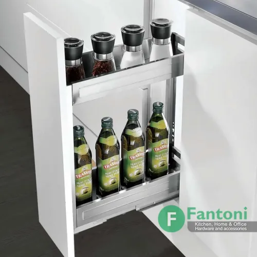 F041 , F042 , F043 , F141 , F142 , F143 سوپر جا بطری زیر صفحه تمام استیل دو طبقه ریل از کف با آرامبند | سری F فانتونی F041-F042-F043-F141-F142-F143