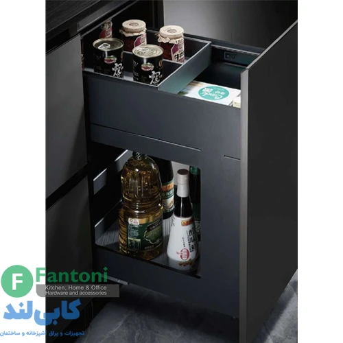 F590-F591 سوپر مواد غذایی اسلیم ریل از کف فانتونی با 15% تخفیف | کشوی ریلی آشپزخانه fantoni F590 , F591
