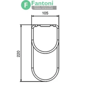رک دو طبقه بطری زیرکابینتی رنگ مشکی فانتونی با تخفیف