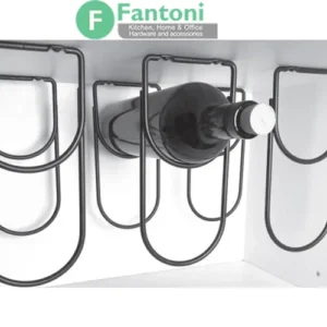 رک دو طبقه بطری زیرکابینتی رنگ مشکی فانتونی با تخفیف