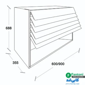مکانیزم هوایی درب کرکره ای (کالیمر اسمارت) فانتونی fantoni C851 , C852, C861, C862