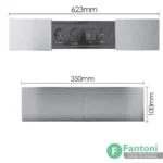 پریز برق کشویی دو طرفه اسلاید بازشو مدل اسلیم پلاس فانتونی N322 , N323 - Image 3