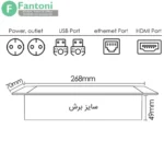 پریز برق مدل آمریکن پلاس با درب فلپ فانتونی N411 , N412 , N413
