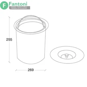 سطل چند منظوره توکار آشپزخانه فانتونی Q101 سطل آشغال توکار روی صفحه کابینت فانتونی Q101