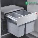 سطل چند منظوره توکار متصل به کف هایلو مدل رامسپارتاندم اس فانتونی Q150 سطل زباله دوقلو لولایی متصل به کف هایلو فانتونی Q150