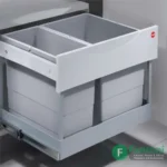 سطل چند منظوره توکار متصل به کف مدل هایلو رامسپار تاندم اس عرض 600mm فانتونی Q160 سطل زباله دوقلو لولایی متصل به کف هایلو فانتونی Q160