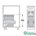 سطل آشغال ریلی هایلو مدل یوروکارگو سطل چند منظوره توکار متصل به بدنه هایلو فانتونی Q230