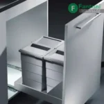 سطل چند منظوره توکار ریل از کف هایلو مدل باتم مانت دوقلو فانتونی Q240 سطل آشغال دوقلو ریلی هایلو فانتونی با تخفیف | ۴۸ لیتر ظرفیت، عرض ۴۰ سانت