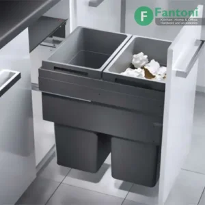 سطل چند منظوره توکار متصل به بدنه مدل هایلو یوروکارگواس سی جهت یونیت عرض 500mm فانتونی Q250 سطل زباله ریلی توکار هایلو | در دو مدل دوقلو و بدنه نصب (سطل زباله دوقلو ریلی متصل به بدنه هایلو فانتونی Q250)