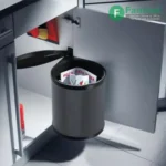 سطل چند منظوره توکار لولایی هایلو سطل زباله گرد متصل به درب هایلو مدل مونو فانتونی Q340 سطل آشغال متصل به درب