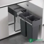 سطل چند منظوره توکار متصل به کف دو سطلی فانتونی Q530 سطل تفکیک زباله دوقلو فانتونی Q530
