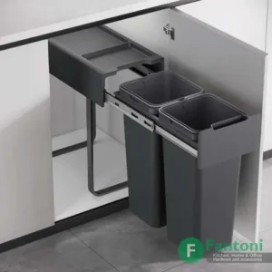 سطل چند منظوره توکار متصل به کف دو سطلی فانتونی Q530 سطل تفکیک زباله دوقلو فانتونی Q530