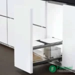 سطل چند منظوره توکار متصل به کف دو سطلی جهت یونیت عرض 300mm فانتونی Q935 سطل ریلی دوقلو مخصوص برنج و غلات فانتونی Q935