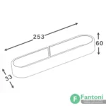 هولدر حوله 253mm چسبی رنگ مشکی مات مدل A فانتونی S003