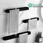 هولدر حوله 253mm چسبی رنگ مشکی مات مدل A فانتونی S003