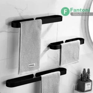 هولدر حوله 253mm چسبی رنگ مشکی مات مدل A فانتونی S003