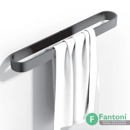 S004 هولدر حوله 430mm چسبی رنگ مشکی مات مدل A فانتونی S004