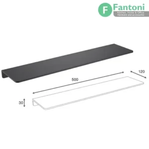 شلف حمام یک طبقه پیچی رنگ مشکی مات مدل F فانتونی S056