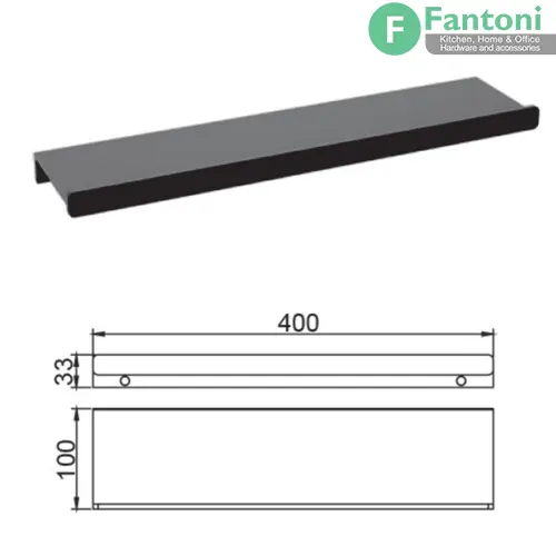S086 شلف حمام یک طبقه پیچی رنگ مشکی مات مدل i فانتونی S086
