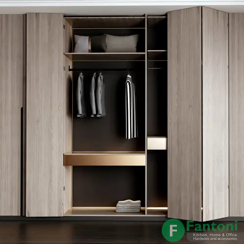 K018 مکانیزم درب تاشو فولدینگ 180 درجه دو درب مدل چوبی فانتونی K018