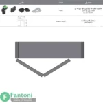 مکانیزم درب تاشو فولدینگ کامپکت دو درب چوبی عرض 500-1000mm فانتونی K020