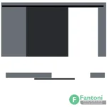 مکانیزم وال هنگ 2400mm تک درب چوبی ساختمانی دستی با عرض درب 700-1200mm فانتونی K103 K103 مکانیزم wall hang side چوبی تک درب با عرض حداکثر ۱۲۰ فانتونی مکانیزم وال‌هنگ تک درب دستی فانتونی