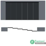 مکانیزم لینکیج چوبی برقی تک جداره فانتونی K406 مکانیزم لینکیج تک جداره 7200mm شش درب متحرک چوبی ساختمانی برقی با عرض درب 600-1200mm فانتونی K406