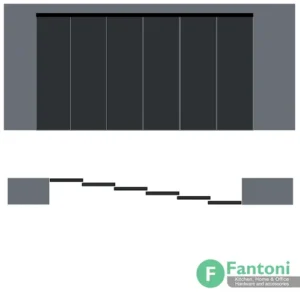 مکانیزم لینکیج چوبی برقی تک جداره فانتونی K406 مکانیزم لینکیج تک جداره 7200mm شش درب متحرک چوبی ساختمانی برقی با عرض درب 600-1200mm فانتونی K406