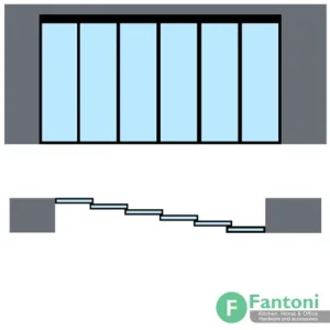 فروش با تخفیف مکانیزم لینکیج تک جداره 7200mm شش درب متحرک پروفیل آلومینیوم ساختمانی برقی با عرض درب 600-1200mm فانتونی K506، مناسب درب‌های ساختمانی با عرض 600 تا 1200 میلی‌متر و قابلیت کات تو سایز. مکانیزم لینکیج پروفیل آلومینیومی دستی تک جداره فانتونی K506 با تخفیف