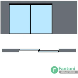 فروش مکانیزم لینکیج دو جداره 2400mm دو درب متحرک پروفیل آلومینیومی ساختمانی برقی با عرض درب 600-1200mm فانتونی K652 با تخفیف مکانیزم لینکیج پروفیل آلومینیوم برقی دو جداره فانتونی K652