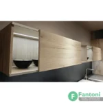مکانیزم درب ریلی SL خطی 3600mm دکوری روکار دو درب با عرض هر درب 600-1200mm فانتونی K212