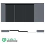 مکانیزم لینکیج تک جداره 3600mm سه درب متحرک چوبی ساختمانی دستی با عرض درب 600-1200mm فانتونی K203
