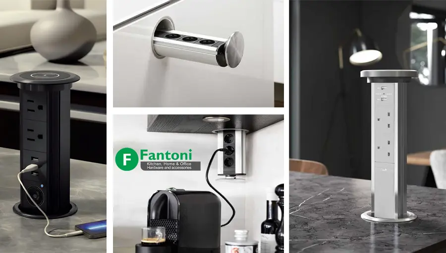 انواع جای پریز کابینتی و دیواری؛ نظم و دسترسی هوشمند در آشپزخانه