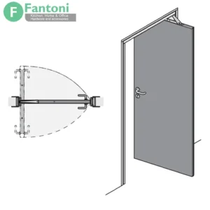 خرید با تخفیف مکانیزم کشویی لولایی با میله اتصال روی قاب عرض 610-1000mm فانتونی K847 | مکانیزم درب کشویی لولایی فانتونی K847 | سری Rotary
