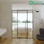 خرید با تخفیف مکانیزم و پروفیل کابین دوش مدل Swing Door تک درب راست بازشو و چپ بازشو ارتفاع 2100mm و عرض 1700mm | مکانیزم پروفیل کابین دوش مدل Swing Door