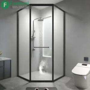 خرید با تخفیف مکانیزم و پروفیل کابین دوش مدل Corner Diamond in Flying Door راست بازشو ارتفاع 2100mm و عرض 1500mm | مکانیزم پروفیل کابین دوش مدل Corner Diamond in Flying Door فانتونی