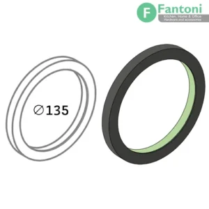 دستگیره دایره ای مشکی قطر 135mm مدل Zeno فانتونی K999