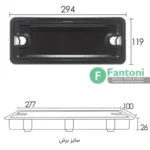 قاب داکت پلاستیکی رومیزی فانتونی T349